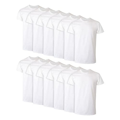 Hanes Men's Moisture-Wicking Crew Tee 12-Pack
