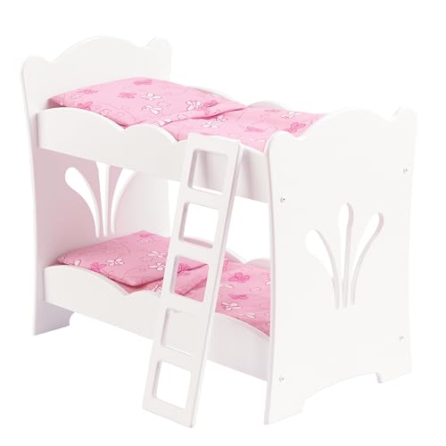 KidKraft Wooden Doll Bunk Bed with Bedding