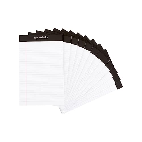 12 Pack Amazon Basics Narrow Ruled Note Pads 5"x8"