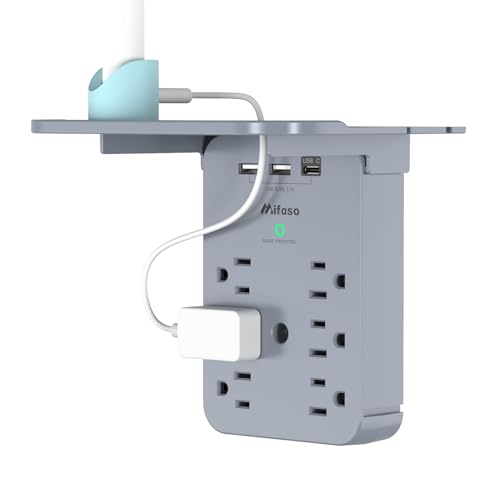 Mifaso Outlet Extender Shelf with 20W USB-C Surge Protector