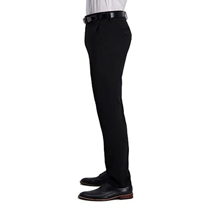 Kenneth Cole Men's Slim Fit Heather Dress Pant, Black, 32W x 29L