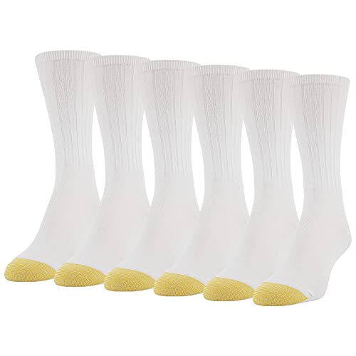 6 Pack GOLDTOE Textured Casual Crew Socks