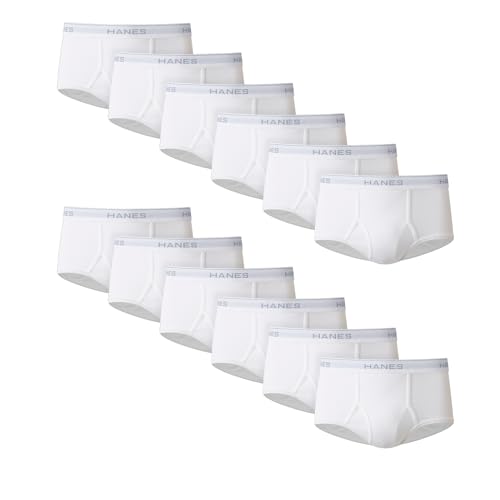 Hanes Men's Cotton Briefs Moisture-Wicking Multi-Pack