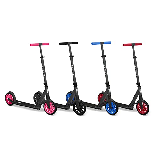 Flyer Kickstart Max, Kick Scooter, Adjustable Handlebars & Foldable, Red Scooter 8+ Years, and up to 220 lbs