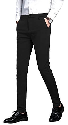 Men's Stretch Slim Fit Skinny Dress Suit Pants