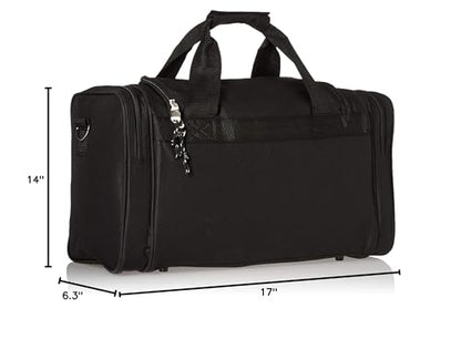 Rockland Black Duffel Bag - 18.5" x 10.5" x 8.5"