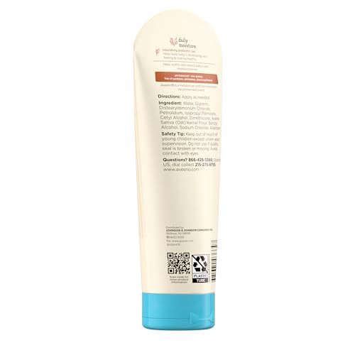 Aveeno Baby Daily Moisture Body Lotion for Sensitive Skin, Hypoallergenic Moisturizing Baby Lotion with Nourishing Oatmeal to Deeply Moisturize Baby's Skin, Fragrance-Free, 8 fl. oz