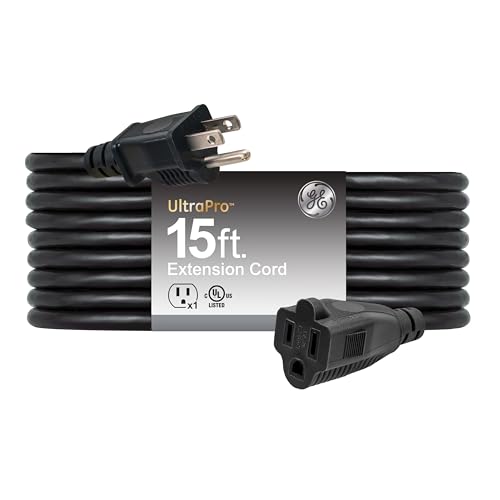 GE 15 Ft Outdoor Heavy Duty Extension Cord 16AWG