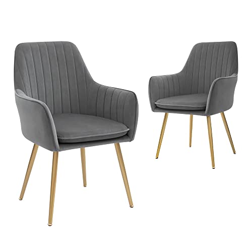 2 Pack Mid Century Modern Upholstered Dining Chairs