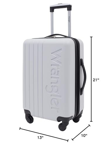 Wrangler 20" Grey Carry-On Luggage Set