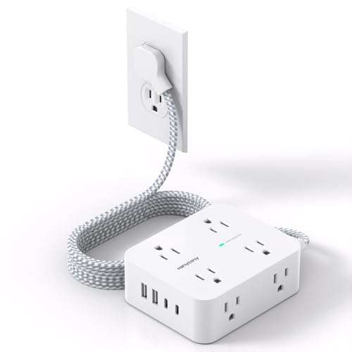 HANYCONY Surge Protector Power Strip 8 Outlets 4 USB