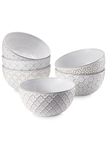 6 Pack DOWAN 9oz Ceramic Ice Cream Bowls