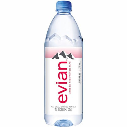 Evian Spring Water 1L Bottle, 12 Pack