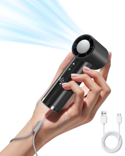 OidoZac Turbo Rechargeable Handheld Fan with Digital Display