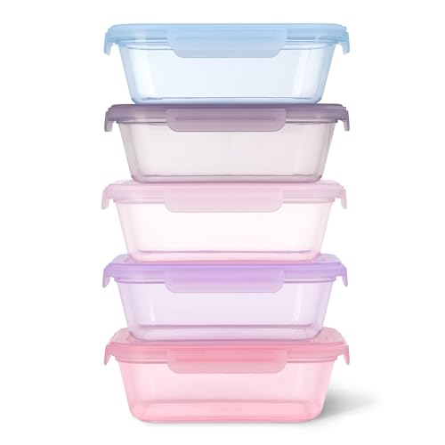 10 Piece Plastic Meal Prep Food Container Set