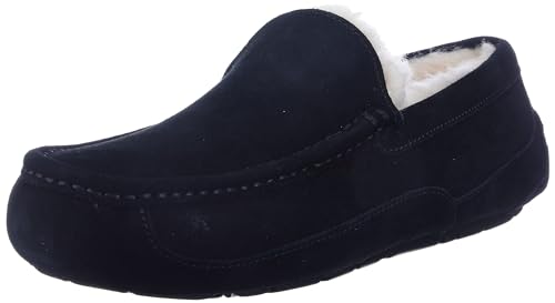 UGG Men's Ascot Slipper, Black, 10