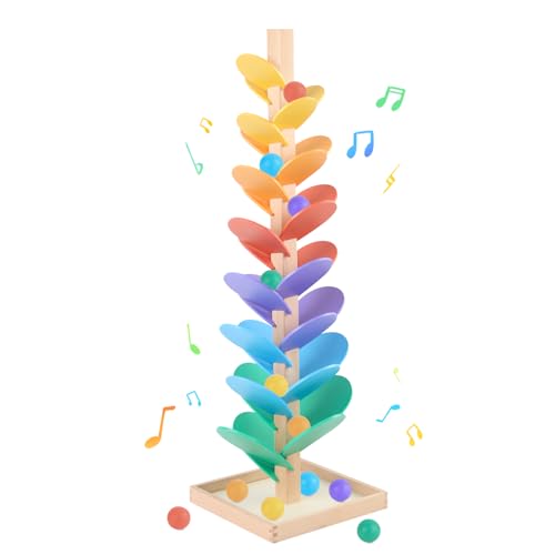 Wooden Marble Run Musical Tree Toy for Kids