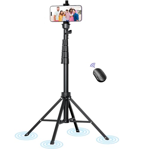 62" Selfie Stick Tripod with Bluetooth Remote, Stable