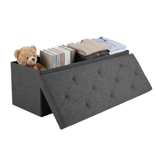 43-Inch Foldable Storage Ottoman Bench