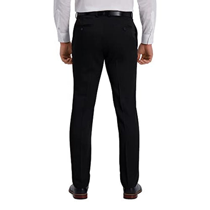 Kenneth Cole Men's Slim Fit Heather Dress Pant, Black, 32W x 29L