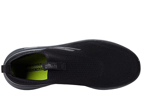 Skechers Mens GOrun Elevate - Athletic Slip-on Workout Running Shoe with Cushioning Sneaker, Black, 8 US