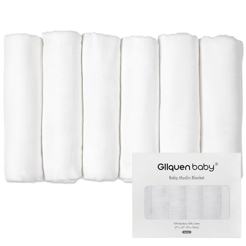 6 Pack Muslin Baby Swaddle Blankets Newborn Receiving