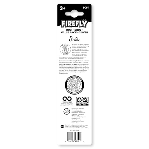 3 Pack Firefly Soft Bristle Kids Toothbrushes