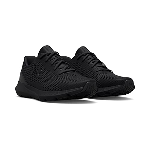 Under Armour Men's Surge 3, Black/Black, 9.5 Medium US