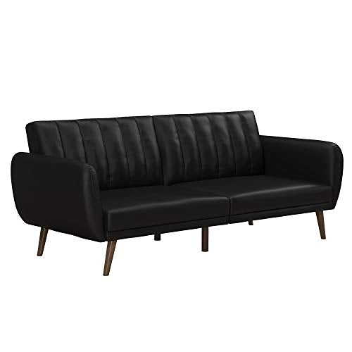 Novogratz Brittany 82-Inch Faux Leather Futon Sofa Bed