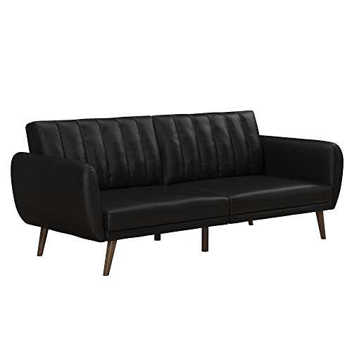 Novogratz Brittany 82-Inch Faux Leather Futon Sofa Bed