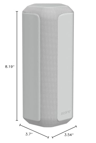 Sony SRS-XE200 X-Series Wireless Ultra Portable-Bluetooth-Speaker, IP67 Waterproof, Dustproof and Shockproof with 16 Hour Battery and Easy to Carry Strap, Light Gray