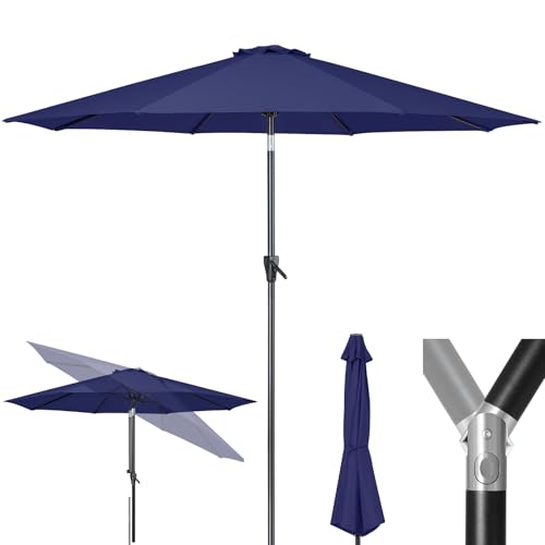 2 Tempera 9ft Outdoor Patio Umbrellas with Tilt Crank