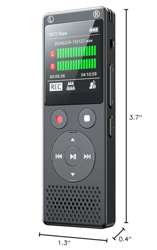 Fillman 64GB Voice Activated Recorder with Playback