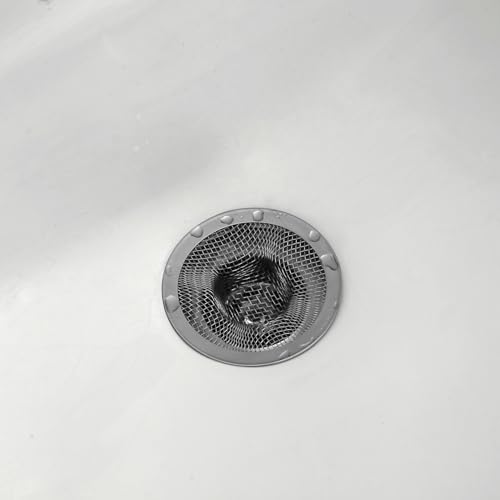 FURNIFE 6pcs Mesh Bathroom Lavatory Sink Strainer, Stainless Steel Slop Basket Filter Trap, 2.12" Top / 1" Sink Strainer, Bathroom Wash Basin Balcony Drain Hole, Utility, Slop, Laundry, RV
