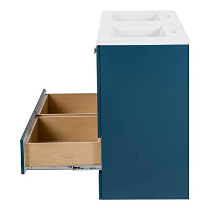 60-Inch Double-Sink Bathroom Vanity with Cabinets