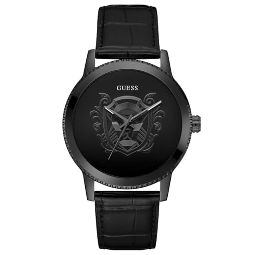 GUESS Men's 44mm Black Watch with Strap