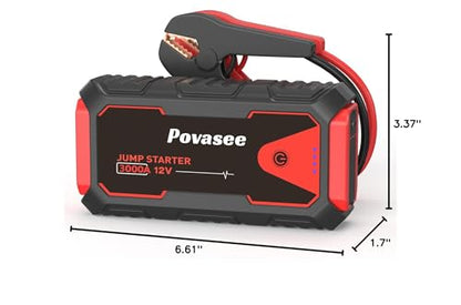 Povasee 3000A Jump Starter with Power Bank