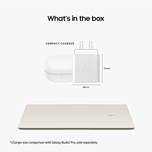 SAMSUNG 14” Galaxy Book3 Pro Laptop Computer, 13th Gen Intel Core i7-1360P Processor / 16GB / 512GB, 3K AMOLED Screen, 120hz, Fingerprint Reader, FHD Webcam, 2023 Model, NP940XFG-KA2US, Beige