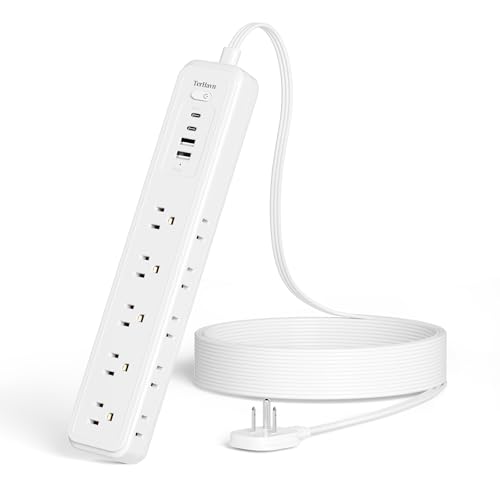 10Ft Power Strip Surge Protector, 15 Outlets 4 USB