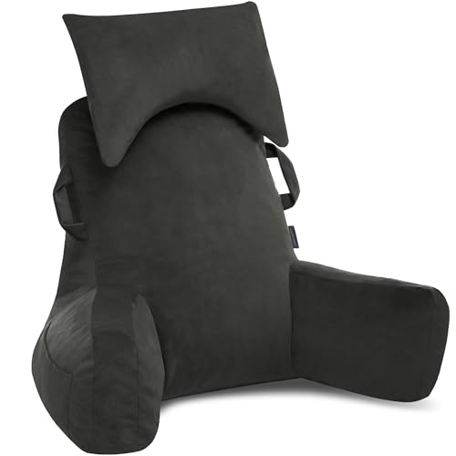 Unisakey Memory Foam Bed Reading Pillow with Arms