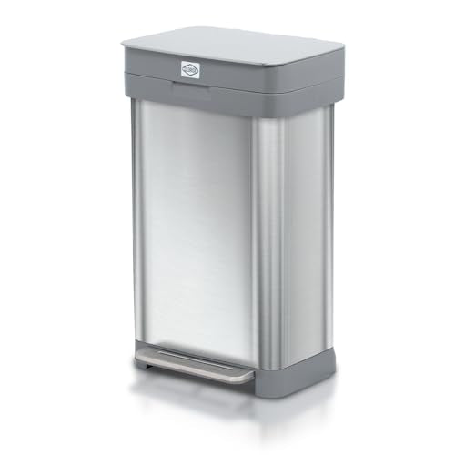 Clorox 13 Gallon Stainless Steel Kitchen Trash Can
