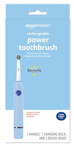 Amazon Basics Rechargeable Electric Toothbrush with Timer