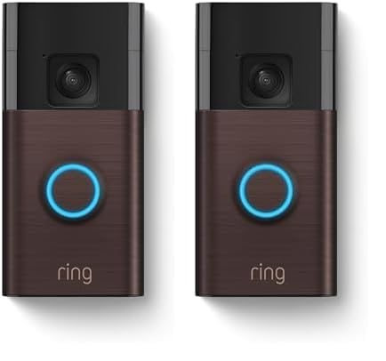 2 Pack Ring Battery Doorbell with Motion Detection