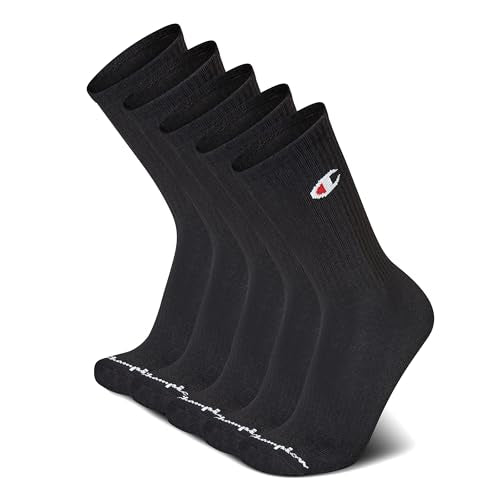 5 Pack Champion Men's Cushioned Crew Socks