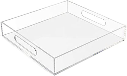 Waterproof Acrylic Vanity Tray with Handles