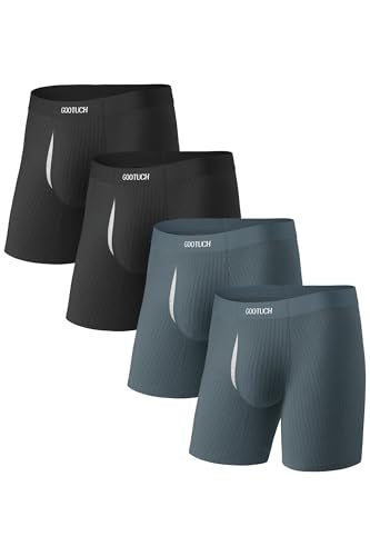 4 Pack Odor Control Moisture Wicking Boxer Briefs