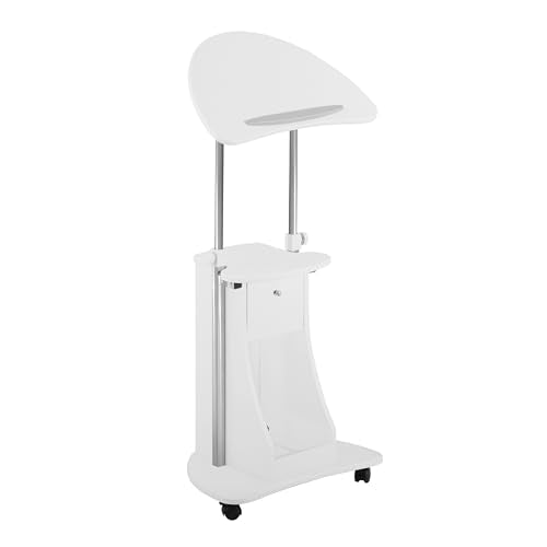 Adjustable Height Rolling Laptop Cart by Techni Mobili