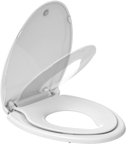 Soft Close Elongated Toilet Seat with Toddler Seat