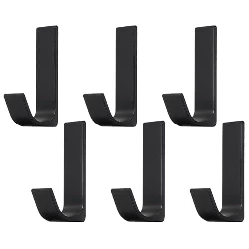 6 Pack Heavy Duty Adhesive Wall Hooks for Hanging
