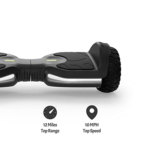 Jetson Flash Self Balancing Hoverboard, Built In Bluetooth Speaker, All Terrain Tires, Reach Speeds Up To 10 MPH, Range Of Up To 12 Miles, Ages 13+, Black, JFLASH-BB